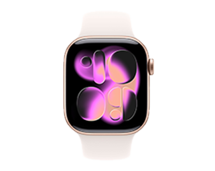 Apple Watch Series 11 GPS 46mm Rose Gold Aluminum Case with Light Blush Sport Band - S/M (MEV64) MEV64 фото