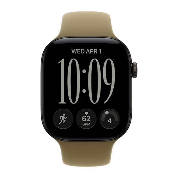 Apple Watch Series 12 GPS 46mm Black Aluminum Case with Olive Sport Band (M/L) 12 46mm Black Olive Sport Band (M/L) фото