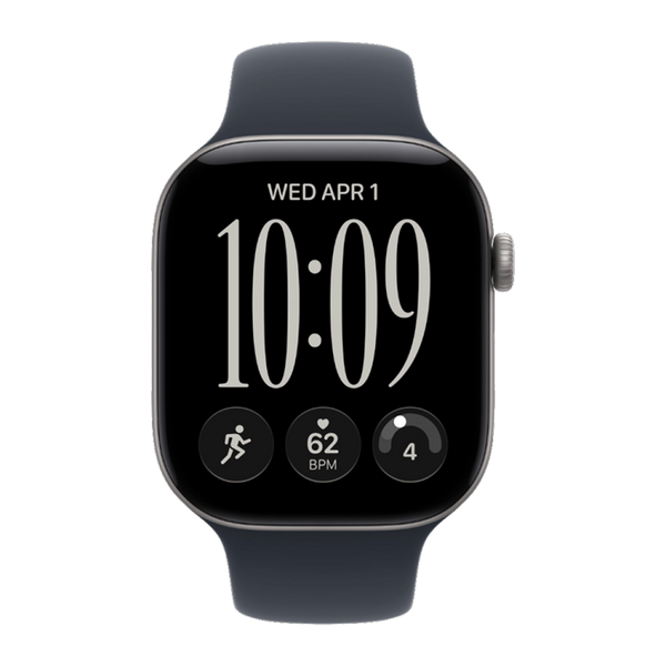 Apple Watch Series 12 GPS 46mm Space Gray Aluminum Case with Navy Blue Sport Band (S/M) 12 46mm Space Navy Blue Sport Band (S/M) фото