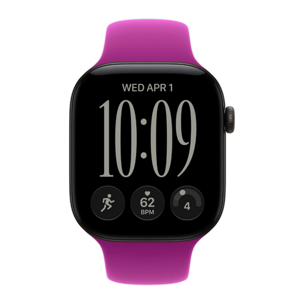 Apple Watch Series 12 GPS 42mm Black Aluminum Case with Magenta Sport Band (M/L) 12 42mm Black Magenta Sport Band (M/L) фото