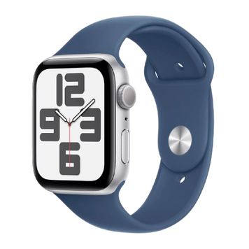 Б/У Apple Watch SE 2 GPS 44mm Silver Aluminum Case with Denim Sport Band - M/L (MXER3) (MXER3) фото