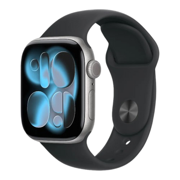 Б/У Apple Watch Series 11 GPS 46mm Space Gray Aluminum Case with Black Sport Band - S/M (MEV04) (MEV04) фото