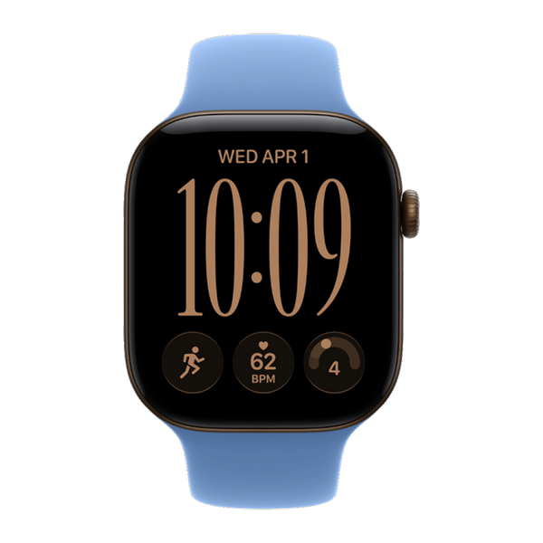 Apple Watch Series 12 GPS 46mm Dark Bronze Aluminum Case with Wildflower Blue Sport Band (M/L) 12 46mm Dark Bronze Wildflower Blue Sport Band (M/L) фото