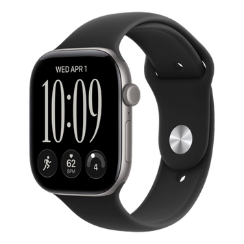 Apple Watch Series 12 GPS 42mm Space Gray Aluminum Case with Black Sport Band (S/M) MJFN4+MJV74 фото