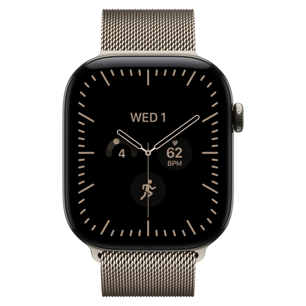 Apple Watch Series 12 GPS+LTE 42mm Natural Titanium Case with Natural Milanese Loop (MJGL4) 12 42mm Natural Titanium Milanese Loop S/M фото